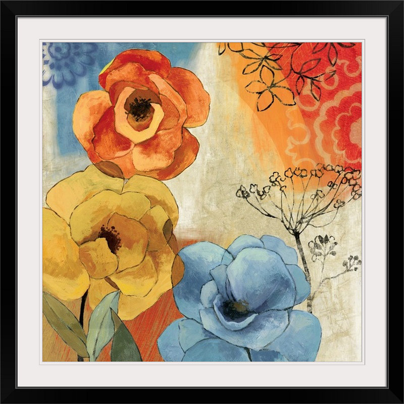 « i » par pi studio, reproduction d’art Tangerine Dreams, H 35 po x l 35 po x P 1,5 po, Toile