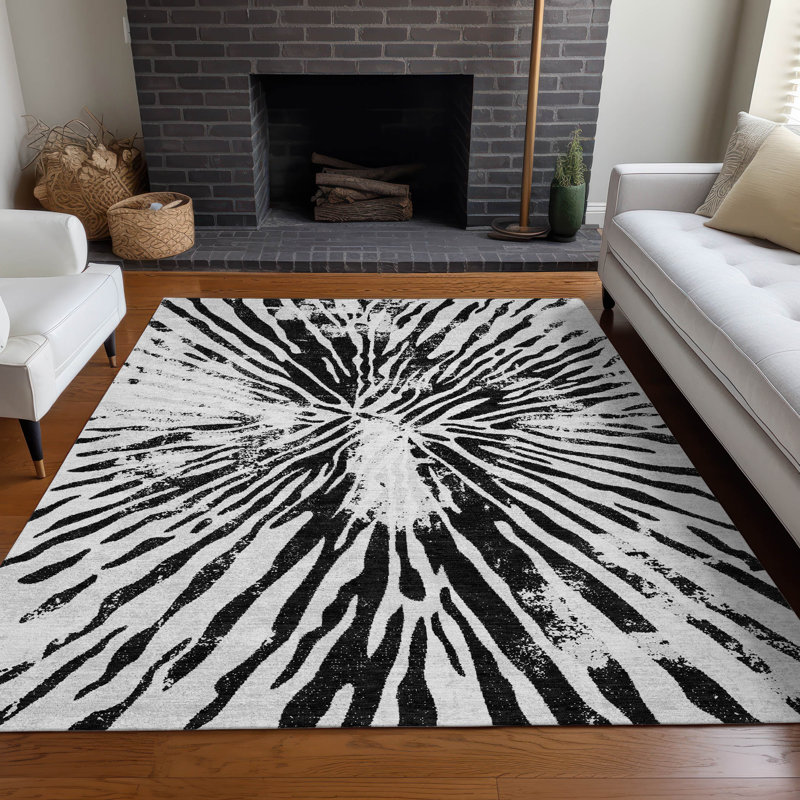 Premium Machine Washable Prisco Ivory Rug, Rectangle 10' x 14'
