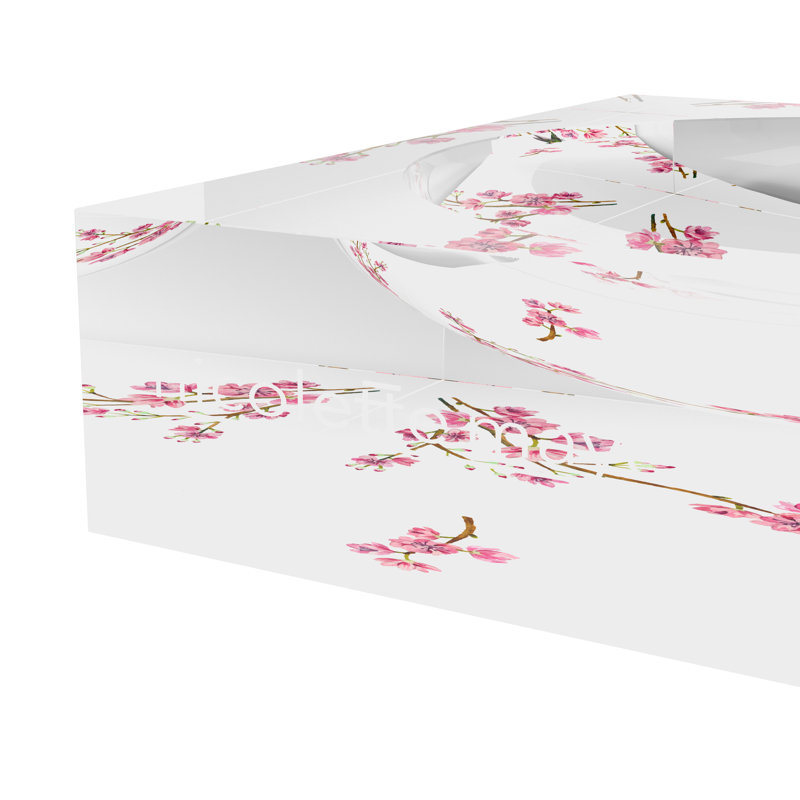 Blossom Fantasia Acrylic Decorative Tray, 6"W x 6"D x 2"H