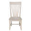 Chaise d'appoint à dossier en lattes de bois massif Coggins-1527443014
