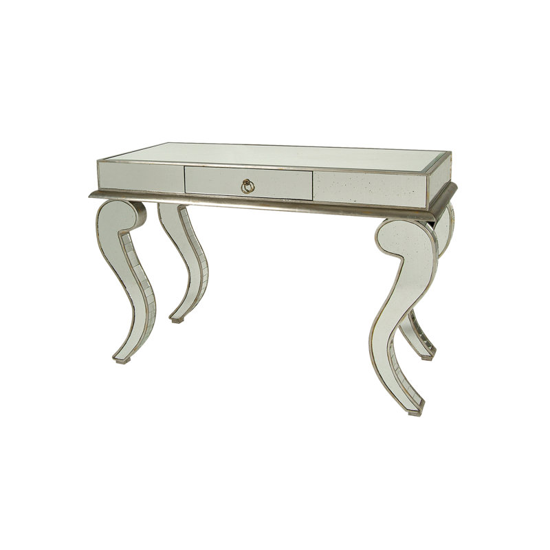 Console à 4 pieds avec miroir et tiroir