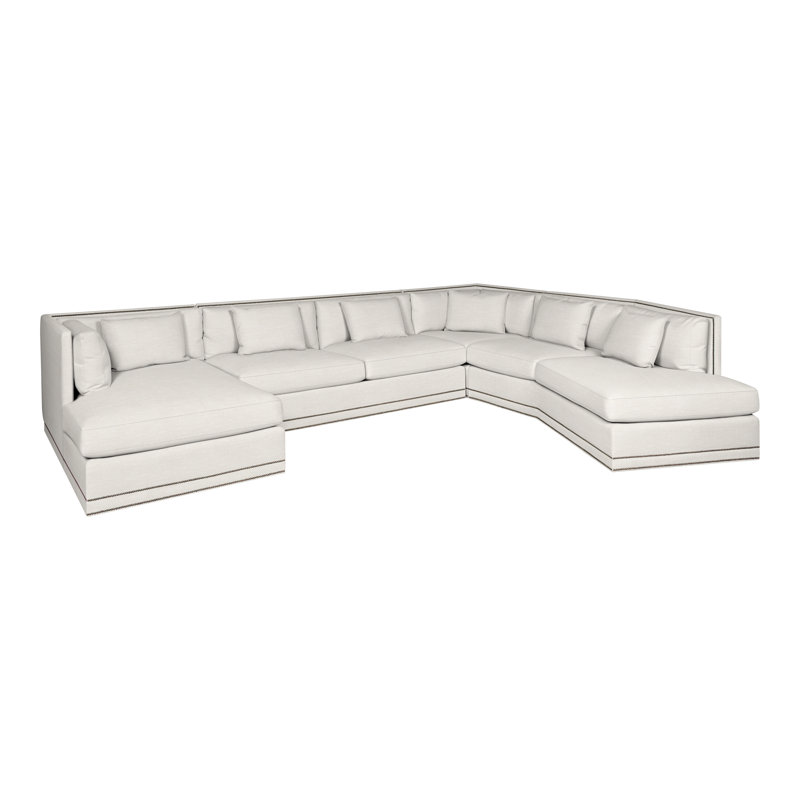 Michael Weiss 4-Piece Steadman II Sectional, Nadia Parchment, No