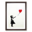 Girl With Red Balloon by Banksy - Single Picture Frame Print on MDF-55732973-55732974