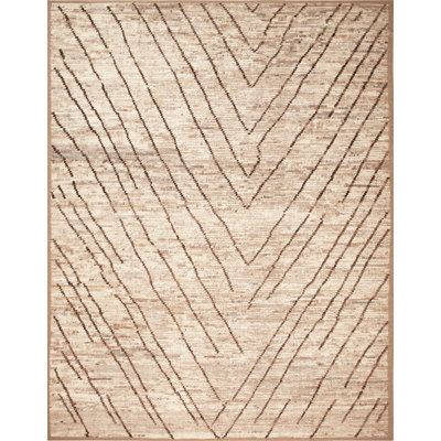 Tapis abstrait directionnel moderne 10 pi 8 po x 13 pi 7 po Nazmiyal Collection