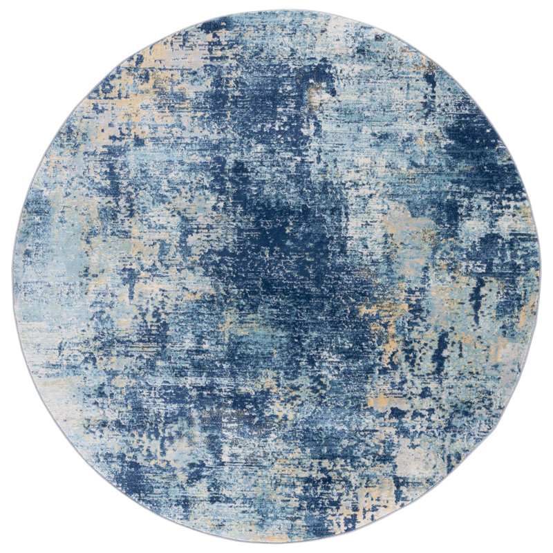 Jasper 100 Performance Abstract Rug, Round 6'7"