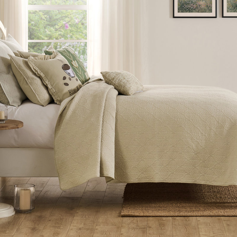 Ensemble de couvre-lit réversible en coton Harper, Full/Queen, Taupe