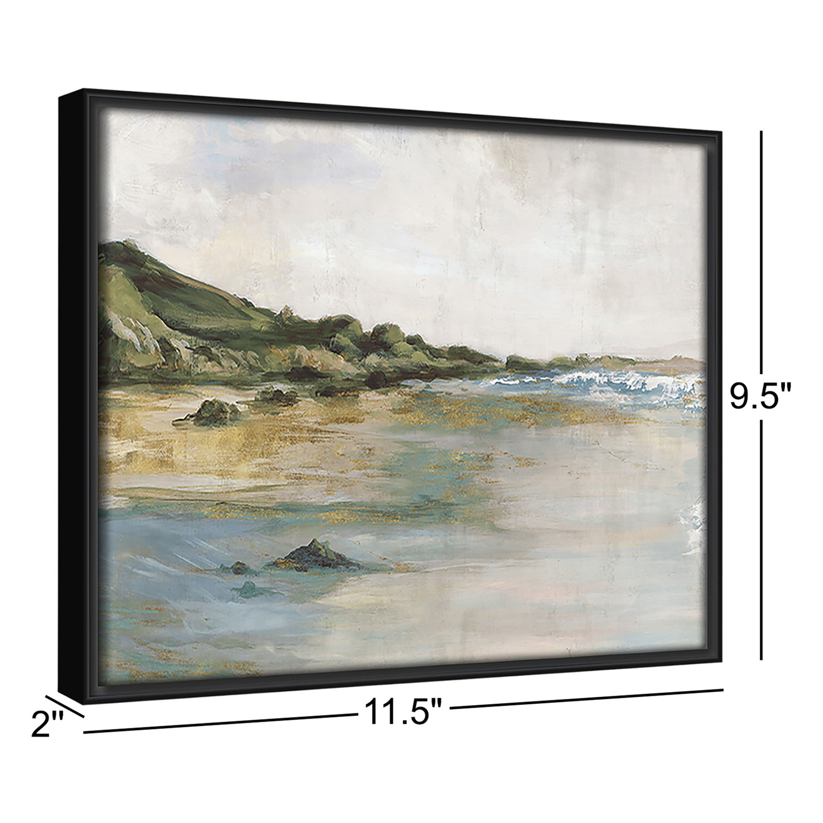 Cordoba "Tide's Edge" Print, Espresso, 9.5" H x 11.5" W