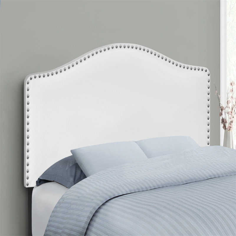 Camira Upholstered Headboard, White, Full