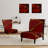 Yellow Triangulars Over Shades of Red - Modern Upholstered Slipper Chair