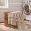 Rideau de douche Grace Beige Uni à volants simples 72x72''-32740821-125588364