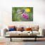 Mésange charbonnière sur jacinthe - Oiseau délicat et vibrant - Illustration murale nature-748608707