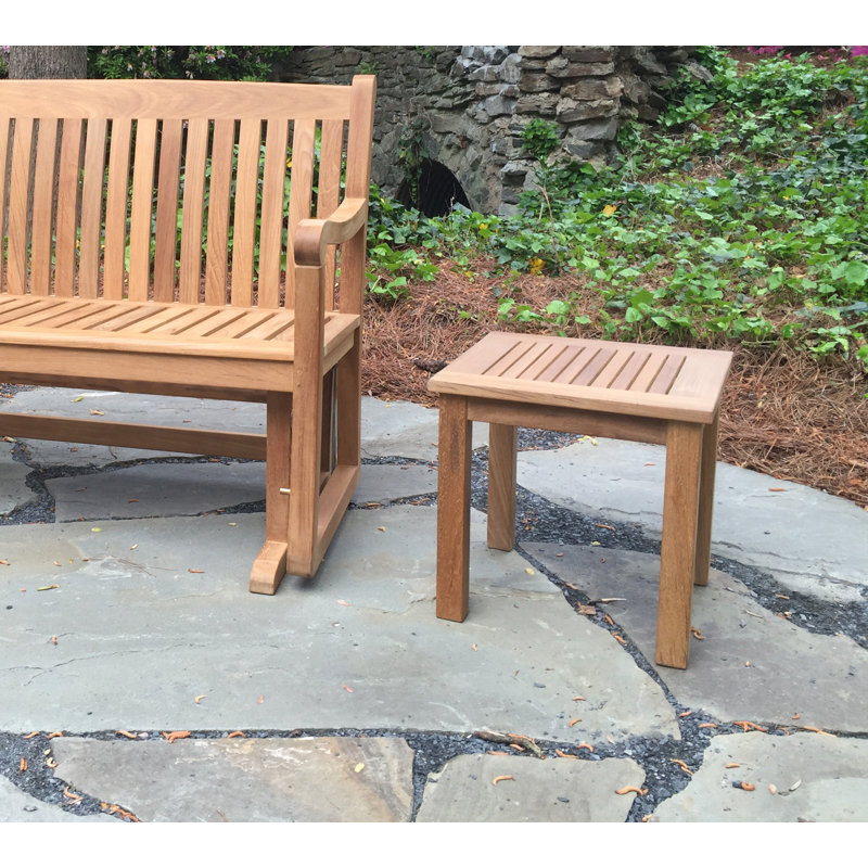 Holstone Square Teak Outdoor Side Table , in. W in. D, 17" H x 17" W x 17" L