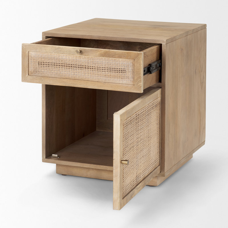 Table d'appoint Cinna 19,0L x 19,0W x 21,0H brun clair, Brun pâle
