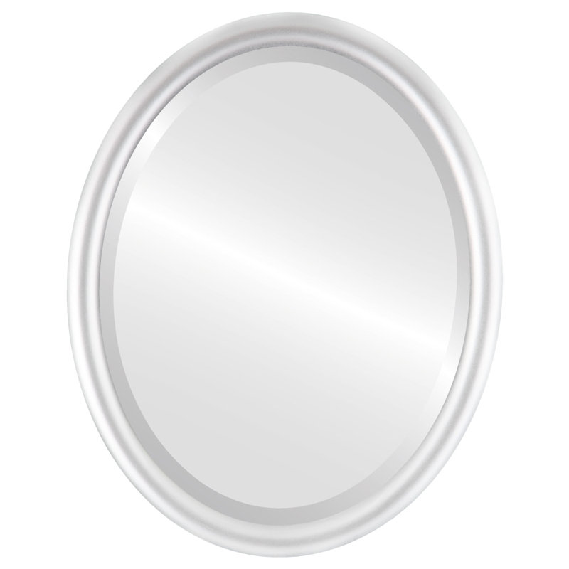 Rowles Oval Mirror, 17.375" x 13.375", Silver Spray