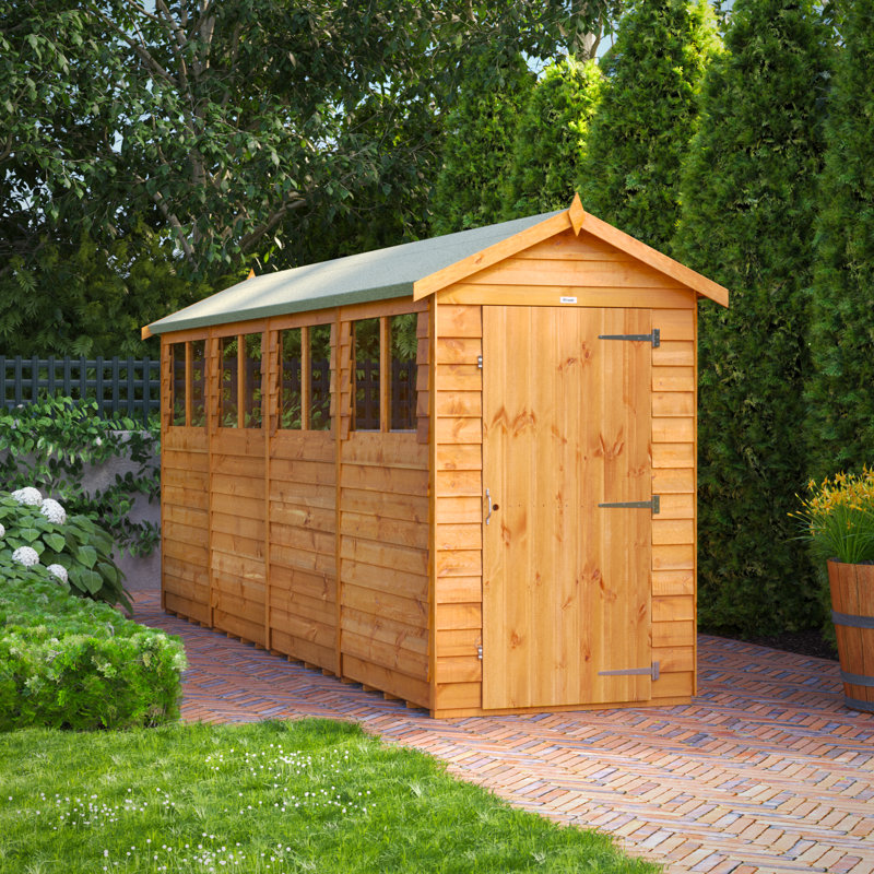 Powersheds 16 x 4ft Timber Overlap Garden Shed