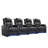 Upholstered Power Reclining Home Theater Seating with Cup Holder-161753086