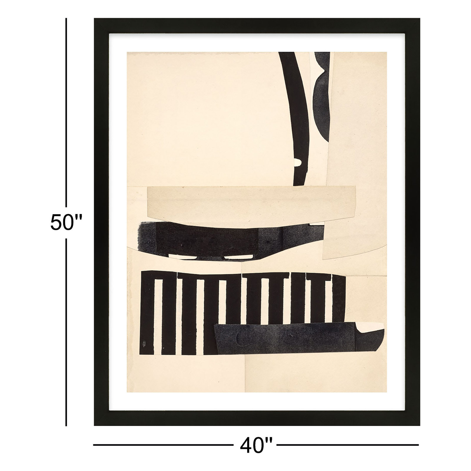 Keep Playing by Driftway Studio, Black, 50" H x 40" W x 1.25" D