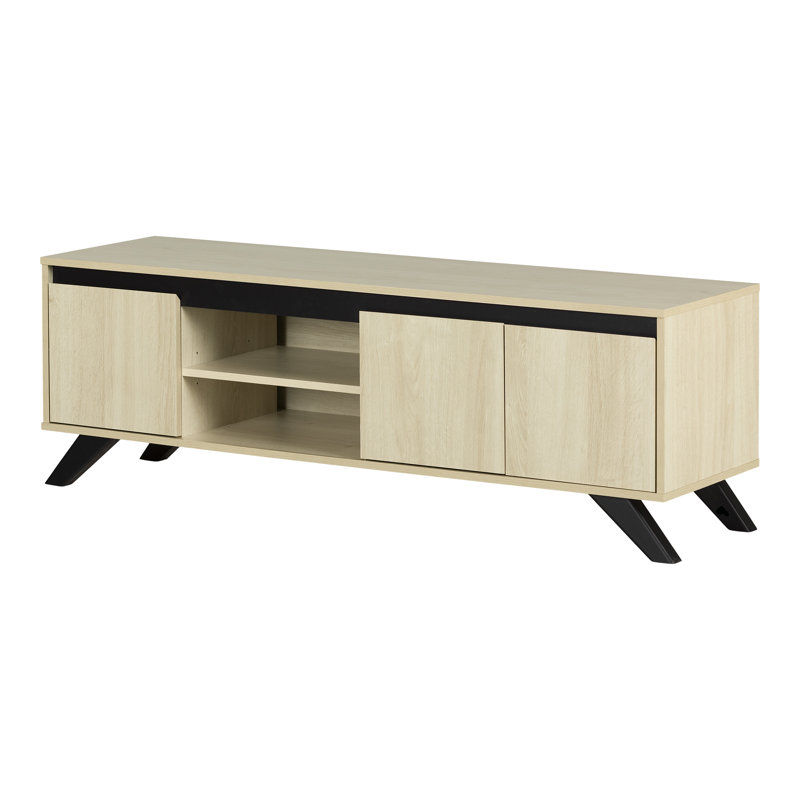 Flam 60" TV Stand With Doors, Oak