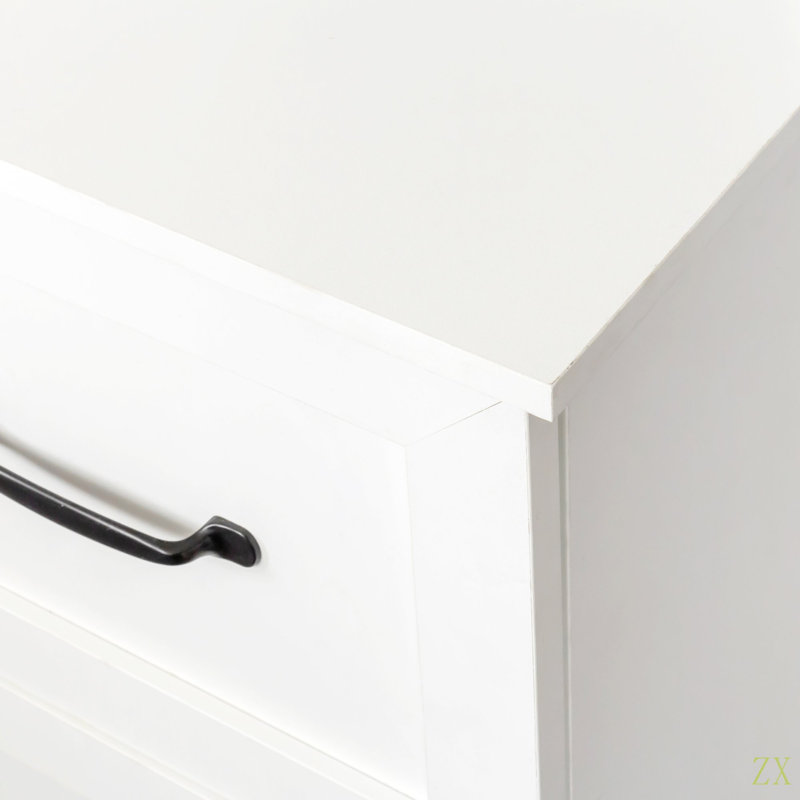 Bureau d'ordinateur à domicile avec huche, Blanc