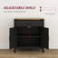 Buffet avec tiroir et tablette, style campagnard-1833428304
