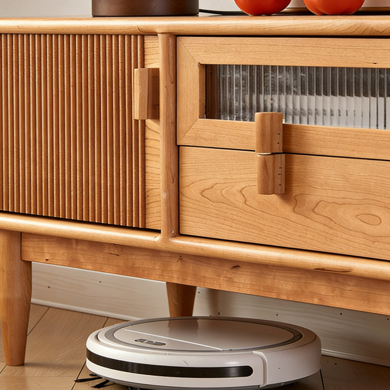 Meuble de rangement minimaliste de style télé moderne, H 20,08 po x L 78,74 po x l 15,75 po
