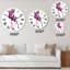 Horloge murale mauve tourbillon mauve-454638973