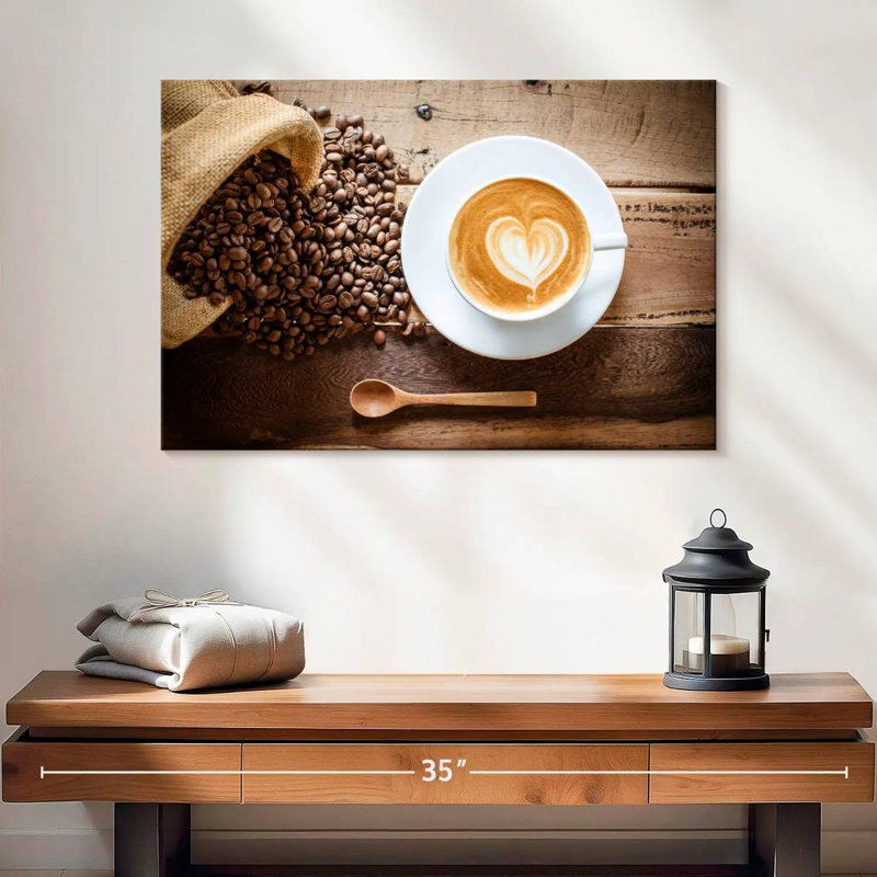 Yarlin Latte Coffee, 16" H x 24" W