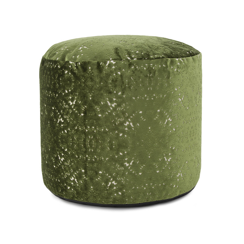 Pouf rond de 22 po de largeur, Émeraude
