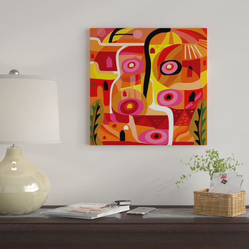 «Orange Silverlake» par Charles Harker, impression sur toile, H 12 po x l 12 po x P 0,75 po, Toile tendue, Pas de tapis