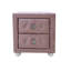 Table de chevet en tissu rose