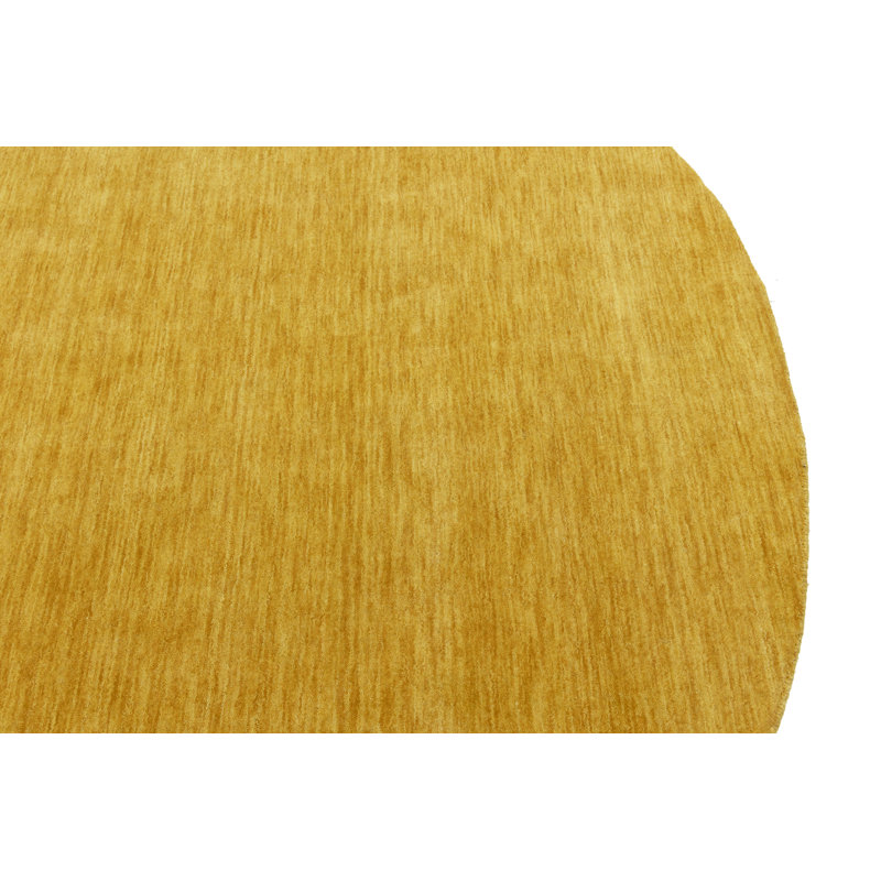 Gibsonton Hand Loomed Gabbeh Rug, 100% Wool, Solid Color, Fade & Stain Resistant, Durable, All Sizes, India-Made., Round 8'