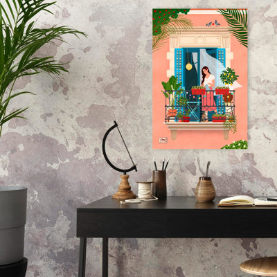 Art contemporain, art paisible, plante paisible, chat paisible serein