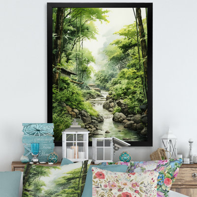 «Japon Art Misty Bamboo», reproduction sur toile