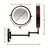 OVENTE 7" Lighted Wall Mount Makeup Mirror with 1X/10X Magnification, Cordless Double Sided Magnifying Round Vanity Mirror, 360° Swivel Design, Extendable and Folding Arm, Antique Bronze MFW70ABZ1X10X-189805857-189805886-189805859