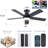 46" 5-blade Indoor Flush mount Ceiling Fans With Lights And Remote/App-994422638