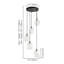 Lustre suspendu en verre coloré 5 lumières-29341567