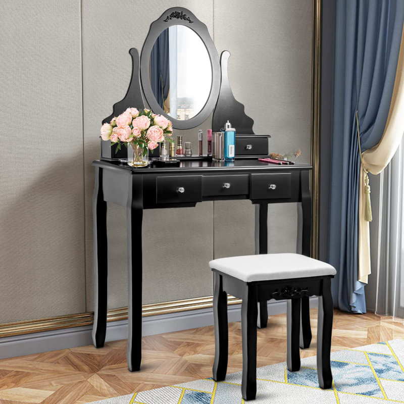 Cannady Dressing Table with Mirror