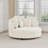 59.8" W Oversized Barrel Chair,Chenille Sofa Chair  With 5 Pillows-1996755674