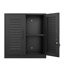 Armoire murale en métal, armoire de rangement murale avec serrure et poignée, armoire murale de garage avec tablettes réglables pour garages, espaces de rangement, sous-sols