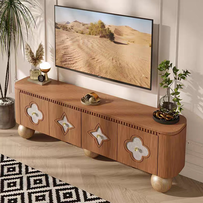 Meuble télé en bois massif Wind Wind, Brun