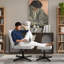 Fauteuil d'appoint rembourré avec repose-pieds Dezaree-181417956