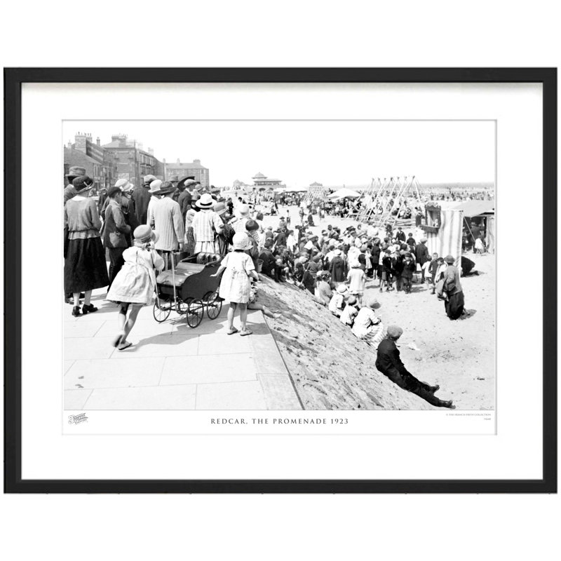 Redcar, The Promenade 1923 - Single Picture Frame Print, 40cm H x 50cm W x 2.3cm D