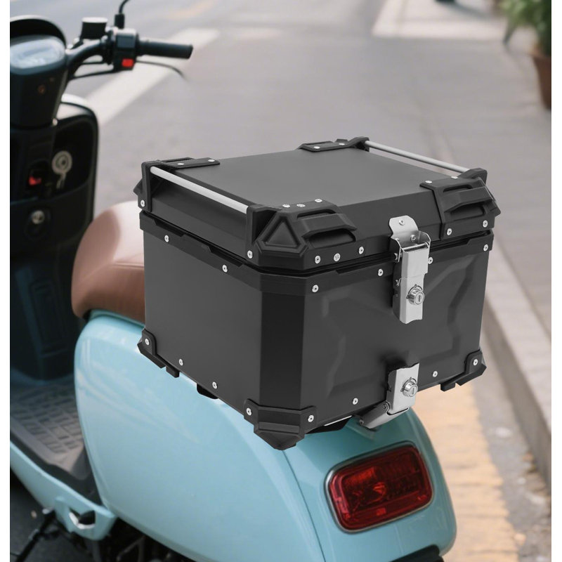 Étui de rangement pour motos avec verrou de sécurité, H 12,01 po x l 16,14 po x P 12,99 po