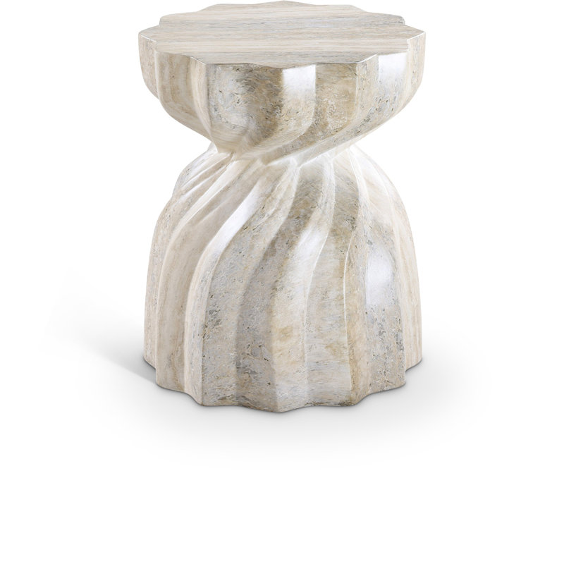 Table de bout Caserta, Travertin