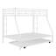 Lit simple sur lit double avec structure en acier robuste, lit superposé avec lit gigogne simple, échelles à deux côtés-1711515249