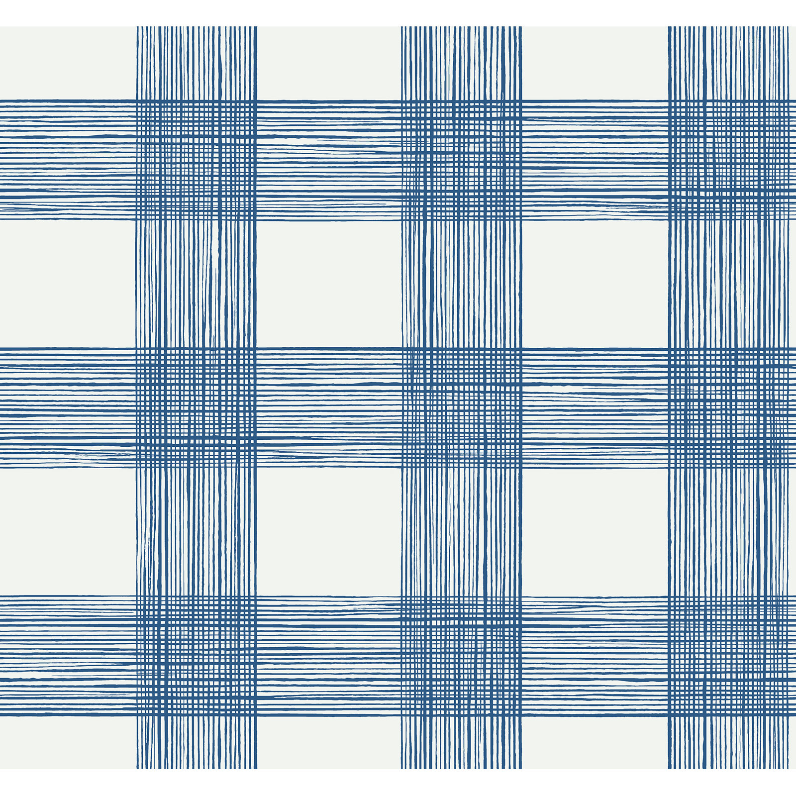 Loy Modern Plaid Wallpaper, Indigo