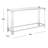 Charleston 52'' Glass Top Console Table