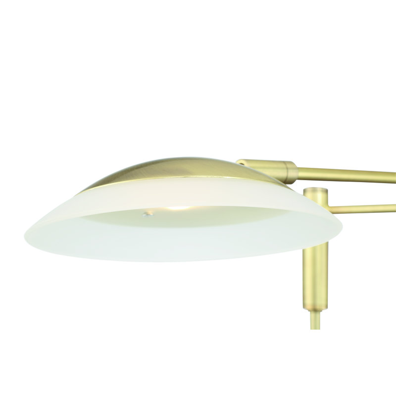 Lampe sur pied à bras articulé à DEL 54 po Millsaps, Laiton satiné