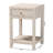 Adella Baxton Studio Dansby Modern Beige Faux Shagreen 1-Drawer End Table