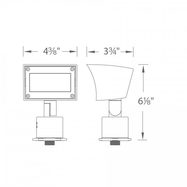LED Flood Light, Bronze on Aluminum